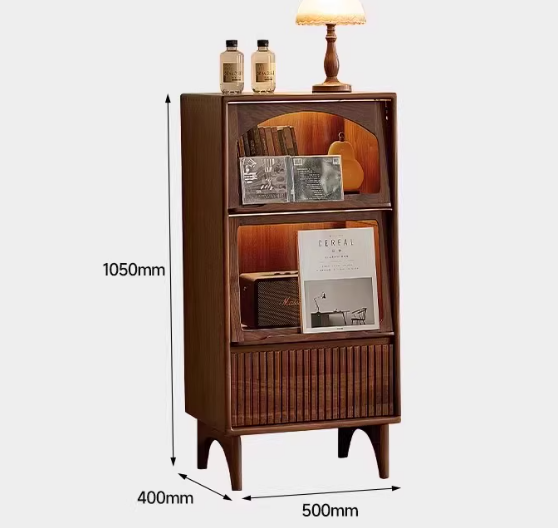 北美黑胡桃木韵边柜Y042-A11-13（24小时发货）