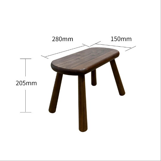 北美黑胡桃小凳子【单把装】Y070-E52（赠品清仓）