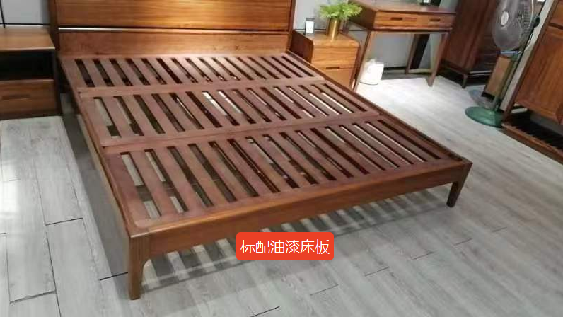 海伦堡乌金木1.8m特价床【标配油漆床板】Y0101-A08