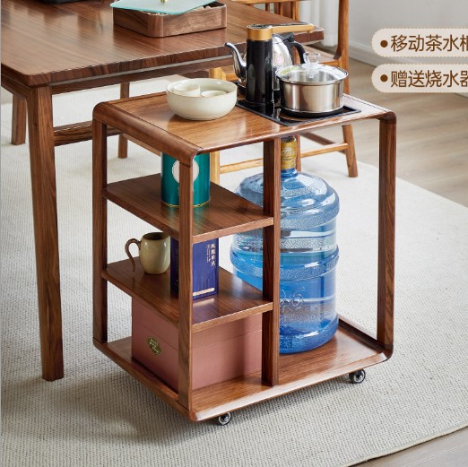 海伦堡乌金木沙发【移动茶水柜】 Y0101-T01