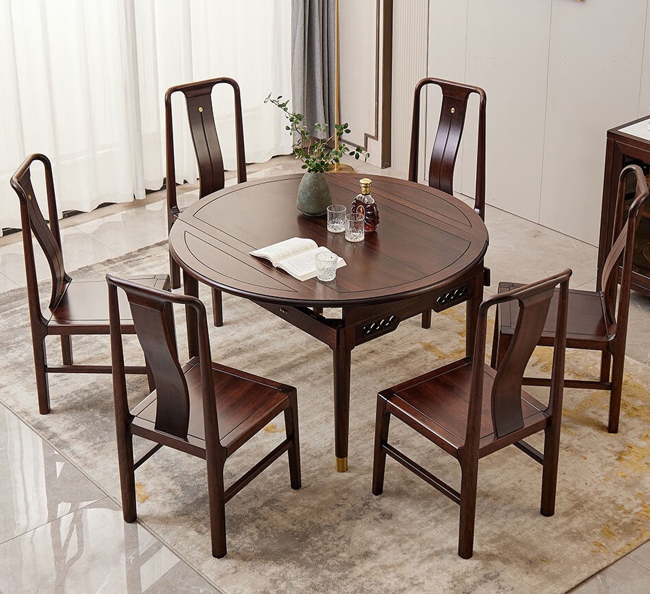 物华天宝系列乌金木【拉伸圆桌1.35】Y059-TS088-9305